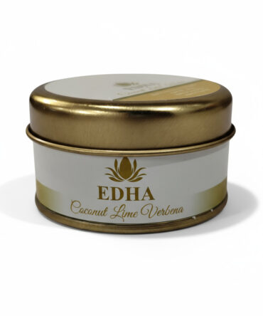 Coconut Lime Verbena Tin Jar Candle  | 100% Soy  Wax  | 85gm  | 12-Hour Burn