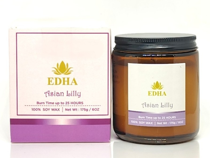 Aromatherapy Mason Jar Candle with Screw Lid | 175g 100% Soy Wax | 25-Hour Burn | Asian Lilly - Image 2