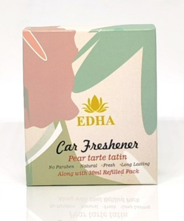 Hanging Car Freshener with Pear Tarte Tatin Refill | 7ml Bottle+30ml Dropper