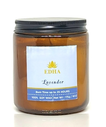 Aromatherapy Mason Jar Candle with Screw Lid | 175g 100% Soy Wax | 25-Hour Burn | Lavender