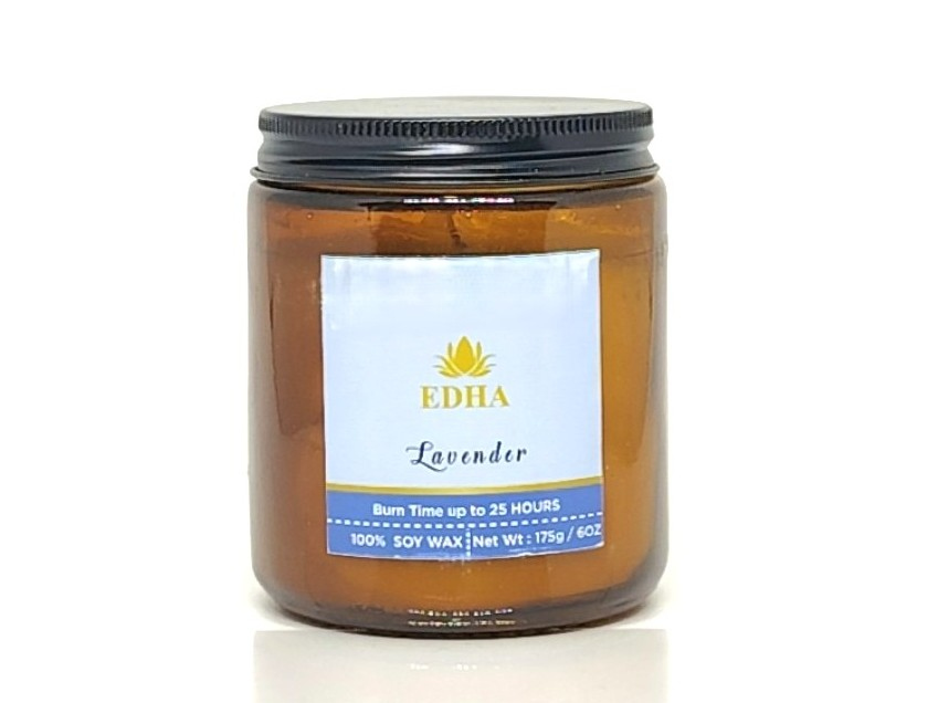 Aromatherapy Mason Jar Candle with Screw Lid | 175g 100% Soy Wax | 25-Hour Burn | Lavender