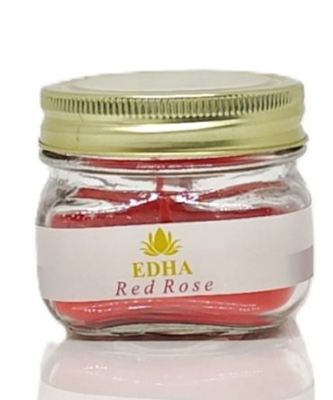 Red Rose Mason Jar Candle | 100% Natural Soy Wax | 85g / 3oz